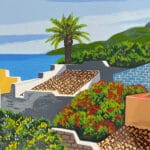 Palma e tenda rossa a Panarea