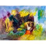 Bozzetto di “Amanti in giardino” di Gianbecchina