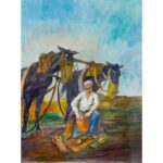 Bozzetto di “Pasto dell'aratore” di Gianbecchina