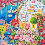 Le sedie azzurre nella luce di Positano di Athos Faccincani