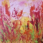 Paesaggio con fiori rossi n.2 di Dario Schelfi