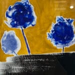 The blue flowers