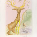 Le cerf se vojant dans l'eau di Salvador Dalì
