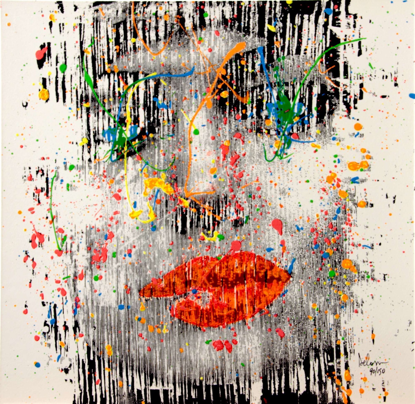 Jolie 40x40 cm Angelina Jolie di Pietro Delasco - immagine 1